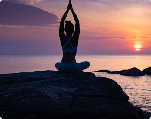 Yoga at sunset